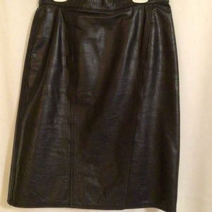 Capezio black leather skirt